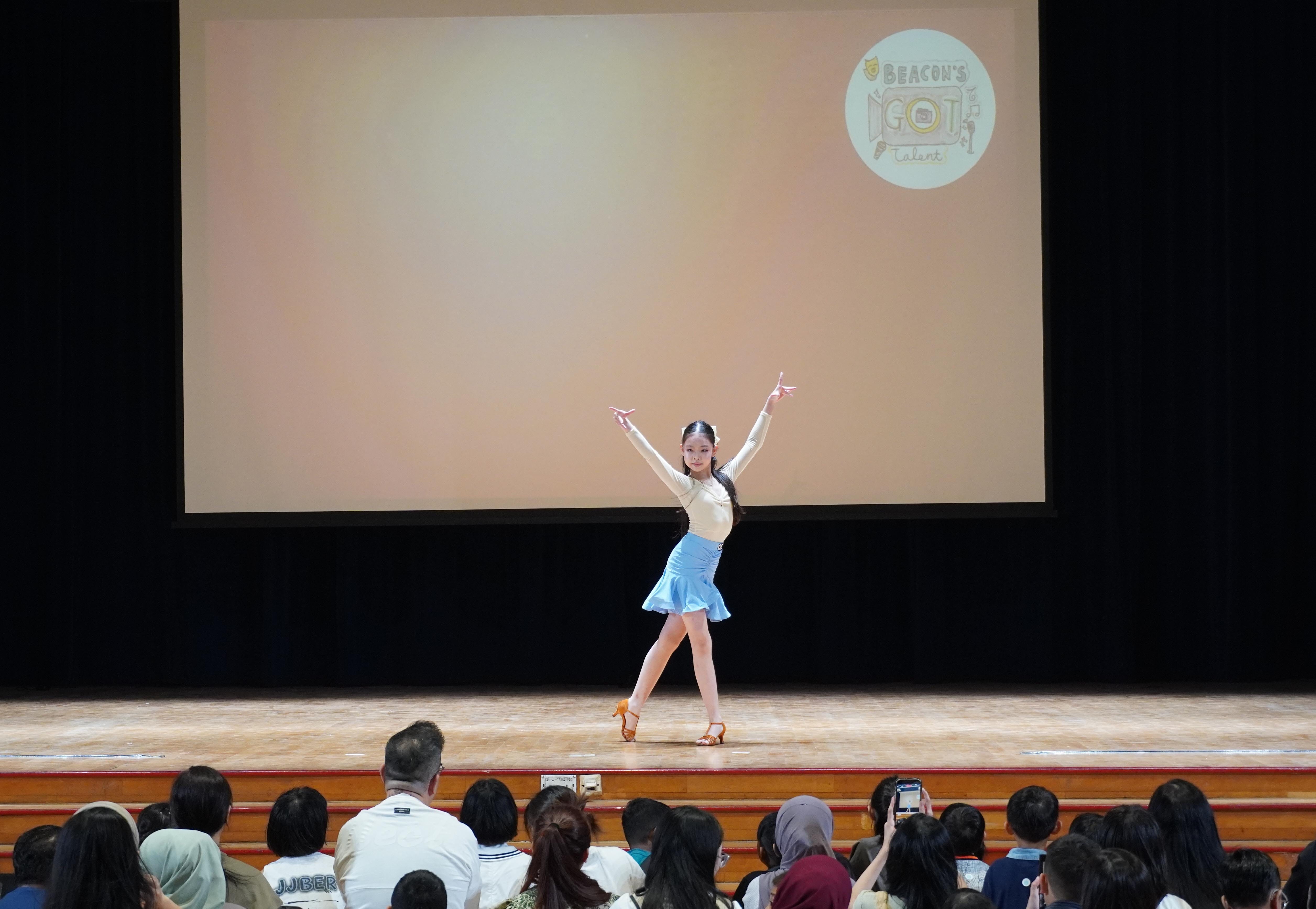 Dancing into the spotlight! With graceful movements and confident stage presence, our student captivated the audience.